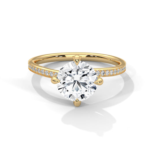 Celeste Grace Round Solitaire Diamond Ring