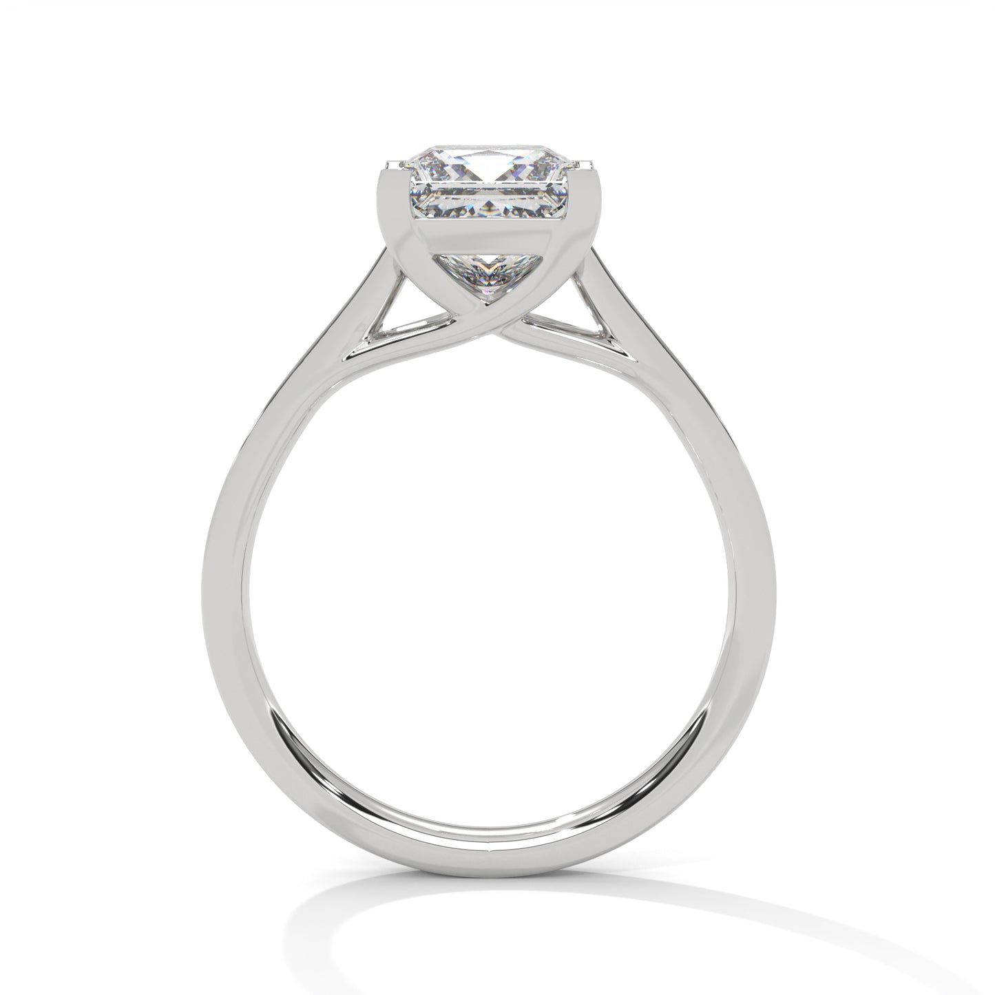 Princess Cut Lab-Grown Diamond Engagement Ring Modern Solitaire