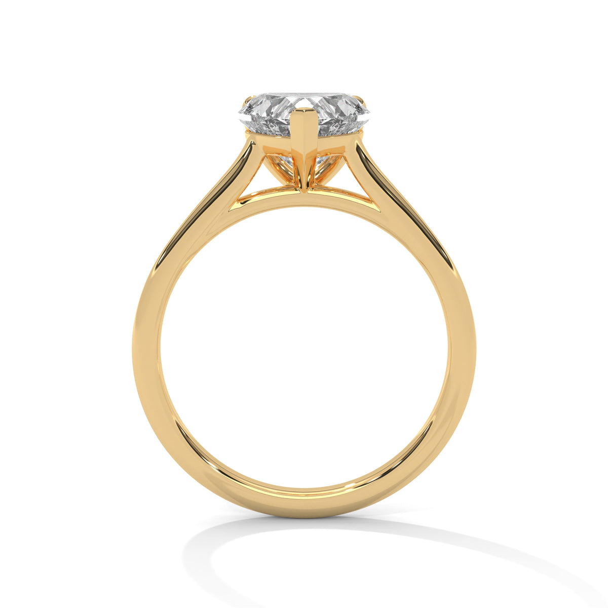 Heart Shape Moissanite Solitaire Engagement Ring