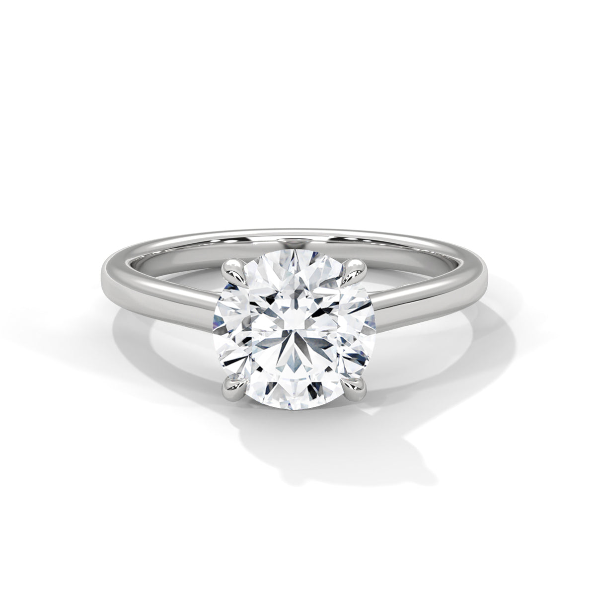 2 Carat Round Lab-Grown Diamond Solitaire Ring