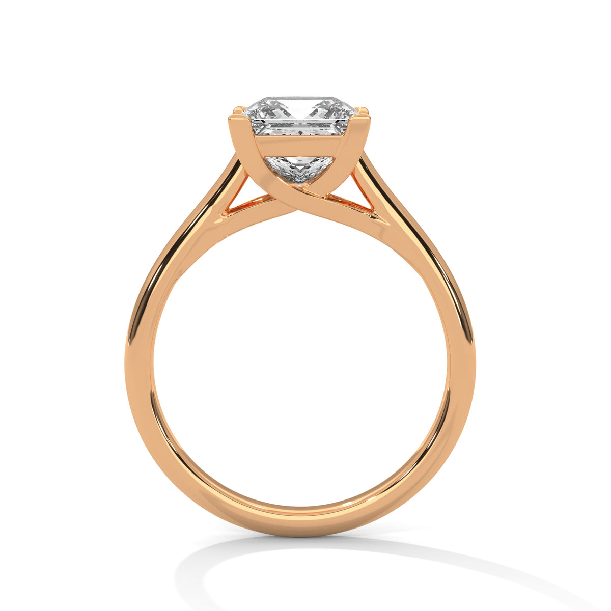 Princess Cut Lab-Grown Diamond Engagement Ring 14K Gold Solitaire