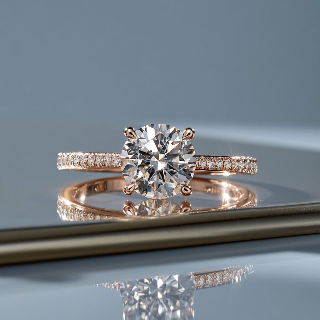 0.80 Carat Round Solitaire Diamond Ring