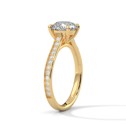 0.80 Carat Round Solitaire Diamond Ring