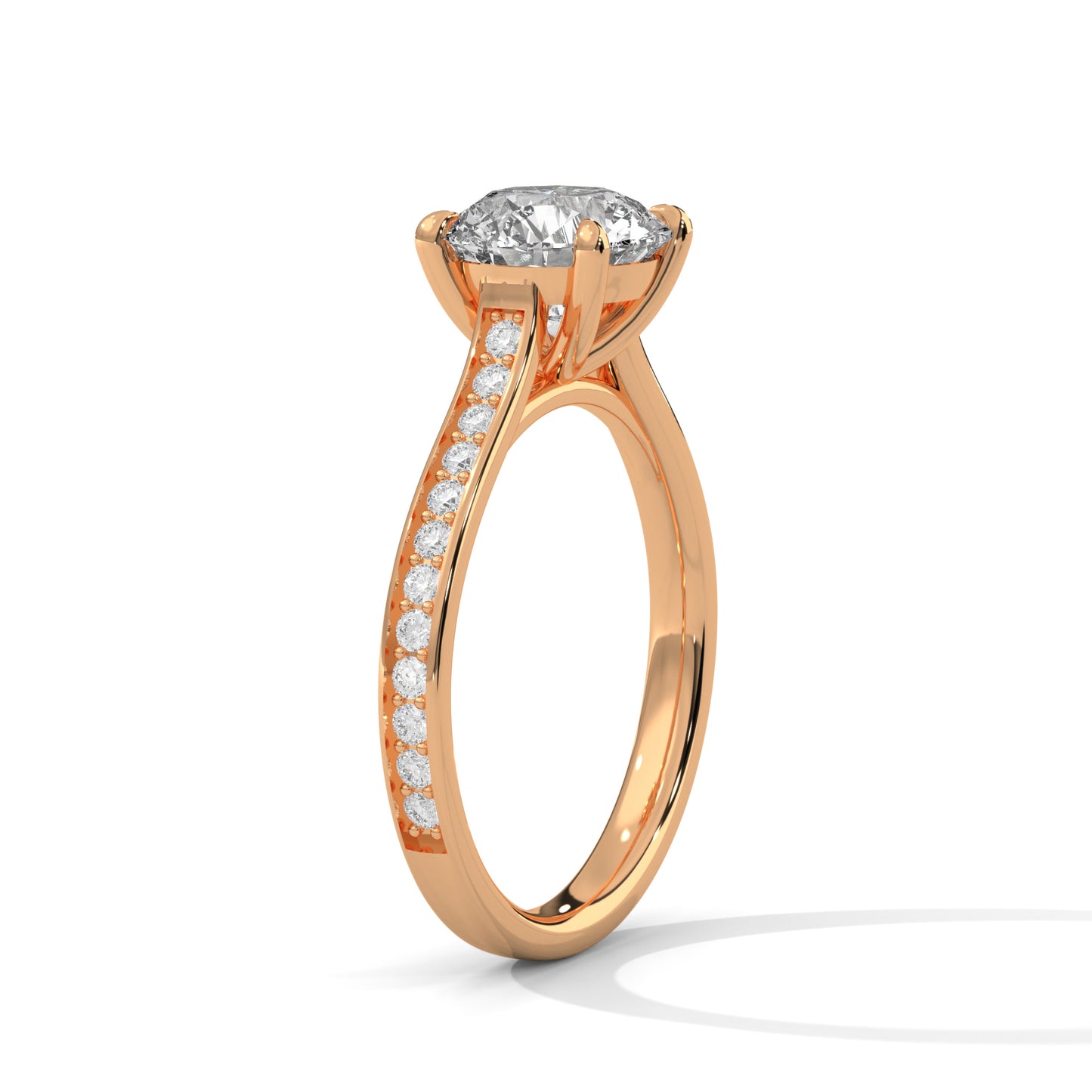 0.80 Carat Round Solitaire Diamond Ring