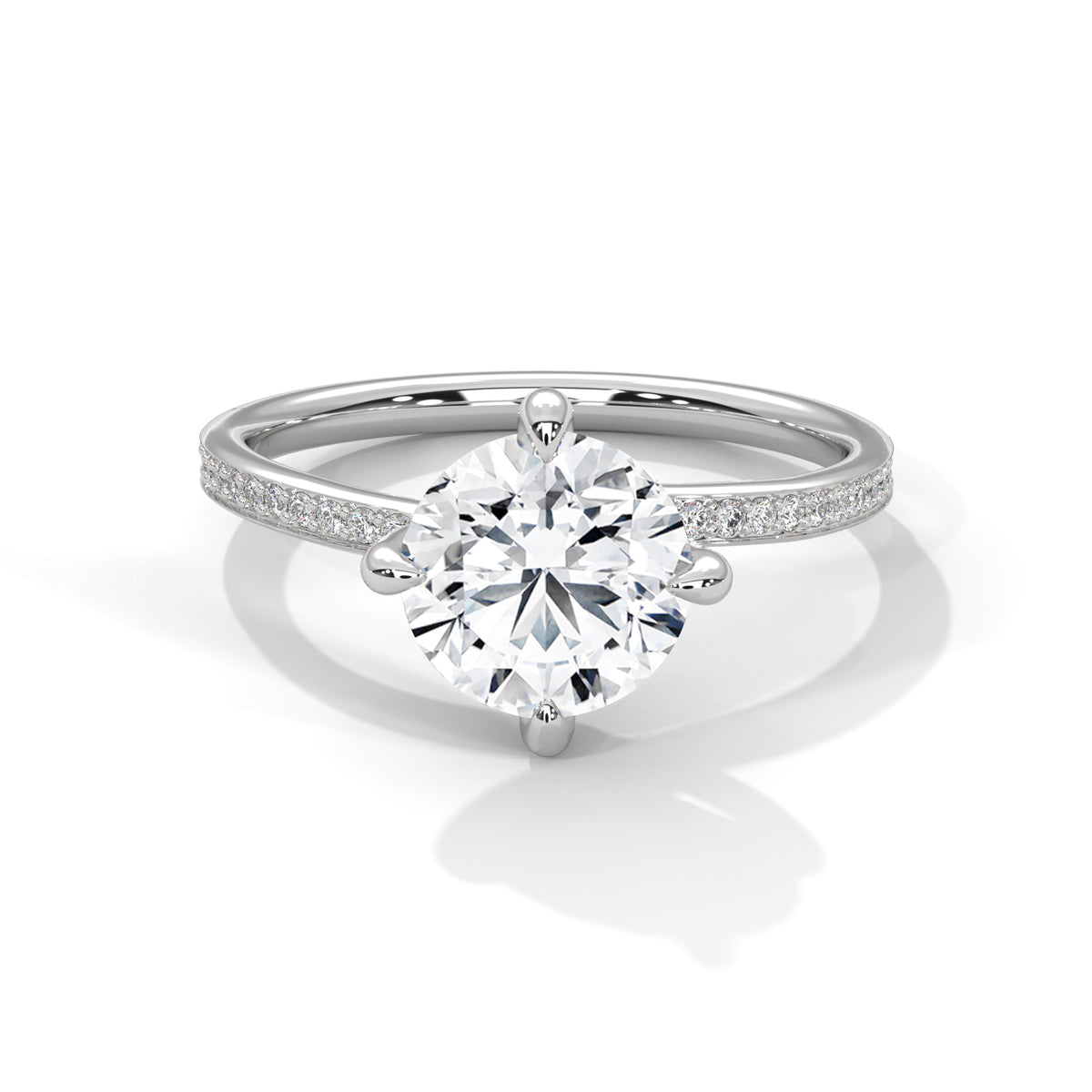 Celeste Grace Round Solitaire Diamond Ring