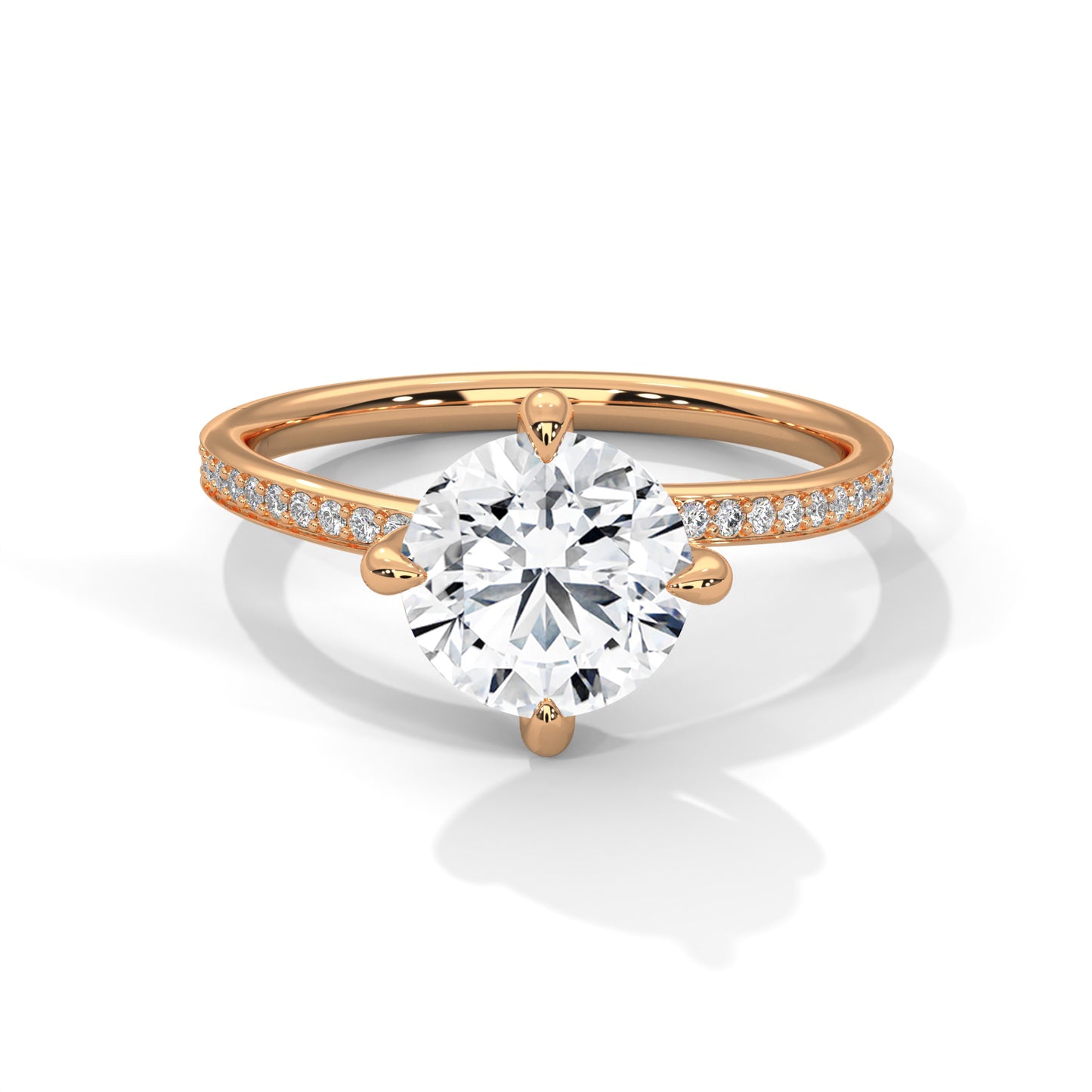 Celeste Grace Round Solitaire Diamond Ring