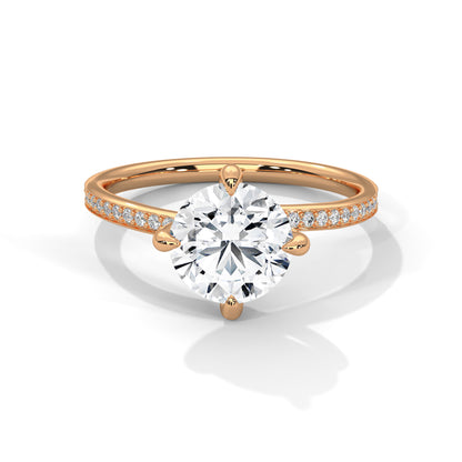 Celeste Grace Round Solitaire Diamond Ring