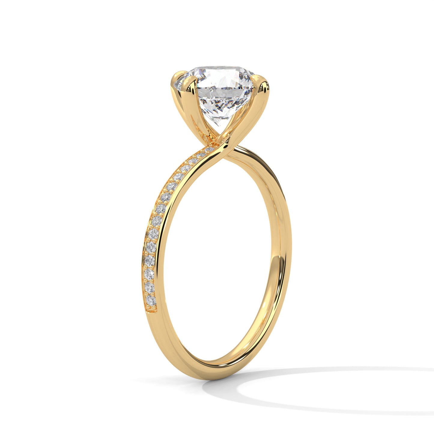 Celeste Grace Round Solitaire Diamond Ring