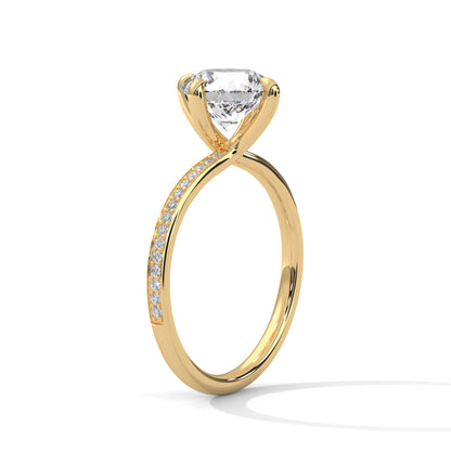 Celeste Grace Round Solitaire Diamond Ring