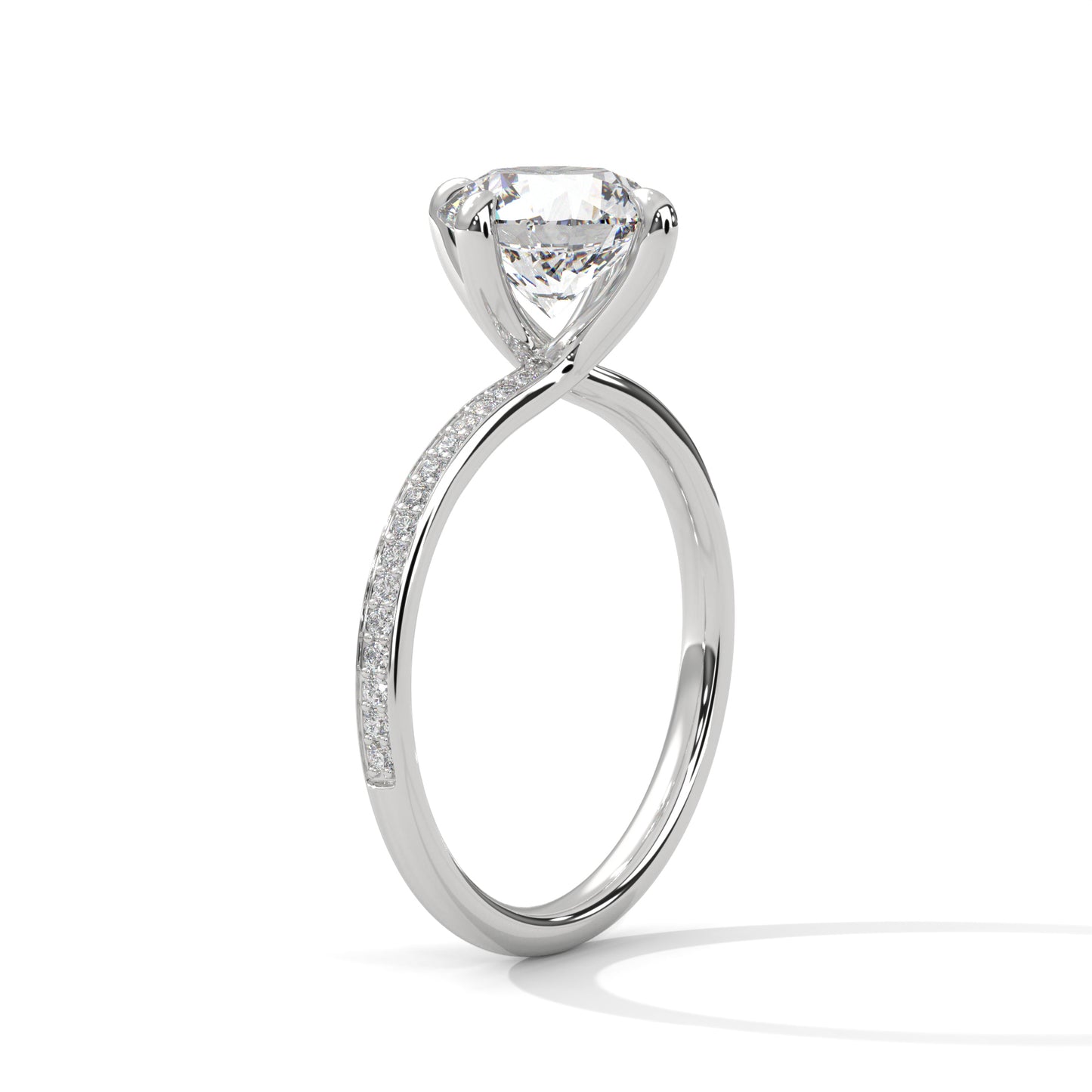 Celeste Grace Round Solitaire Diamond Ring