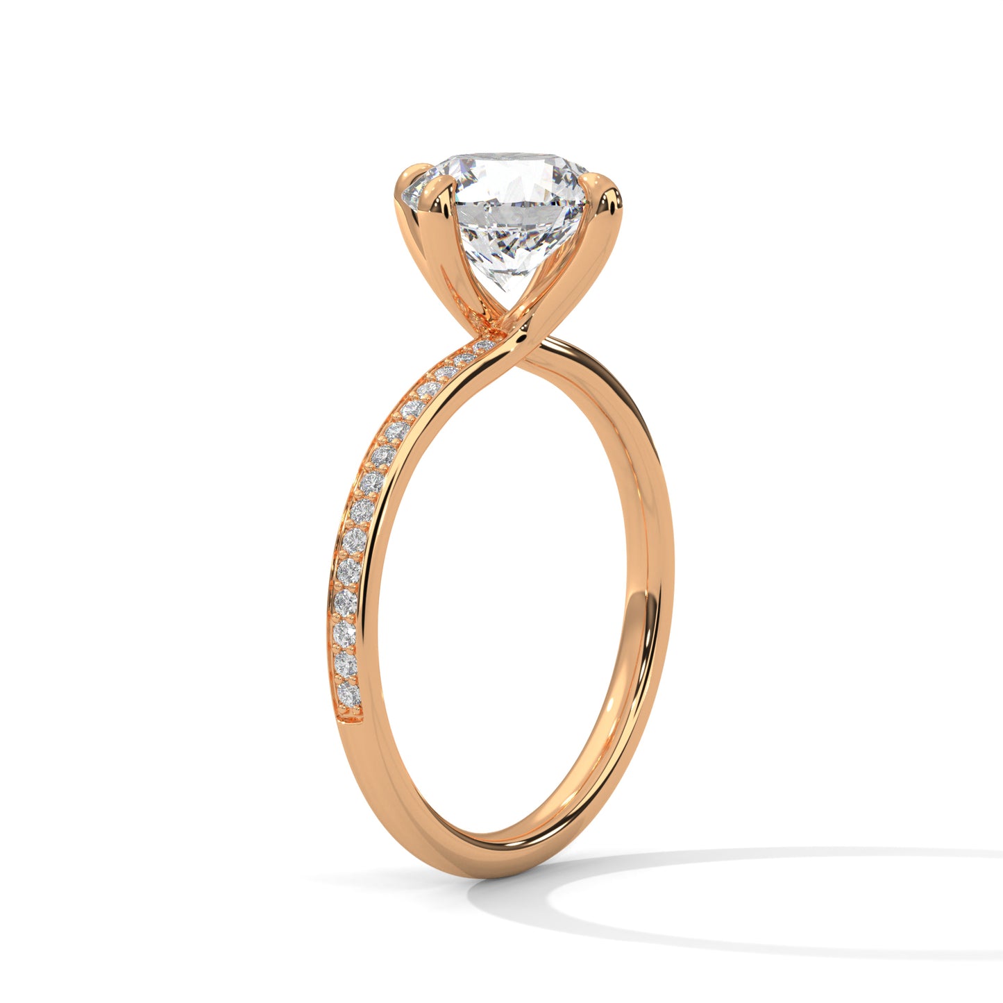 Celeste Grace Round Solitaire Diamond Ring
