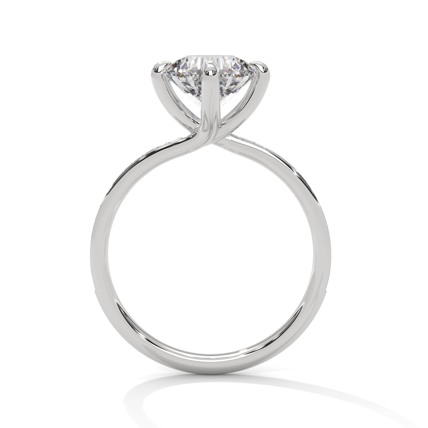 Celeste Grace Round Solitaire Diamond Ring