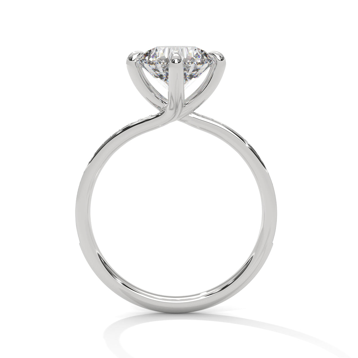 Celeste Grace Round Solitaire Diamond Ring