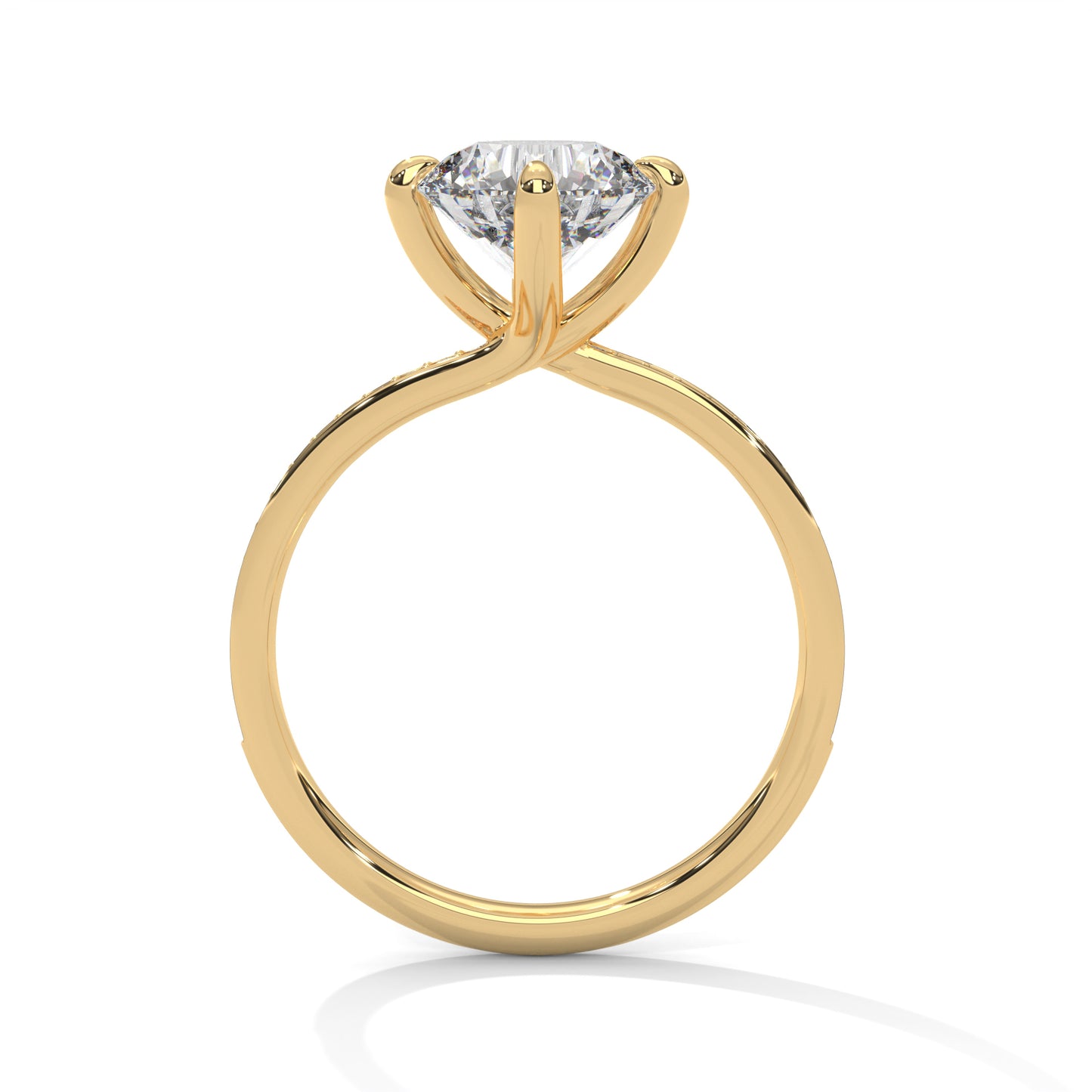 Celeste Grace Round Solitaire Diamond Ring