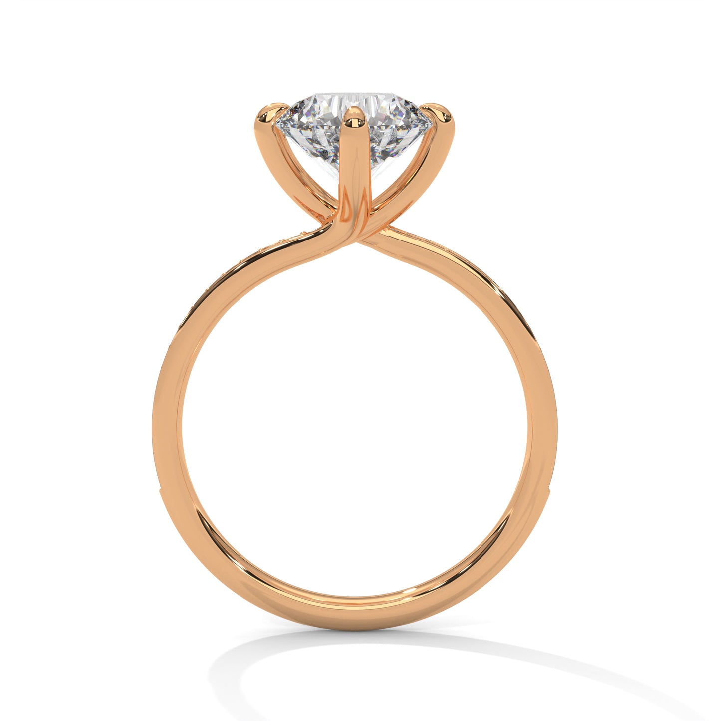 Celeste Grace Round Solitaire Diamond Ring