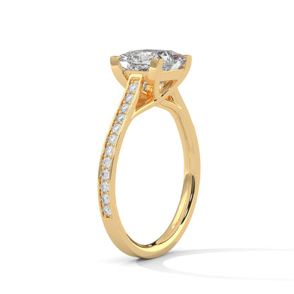 Princess Cut Lab-Grown Diamond Engagement Ring Modern Solitaire