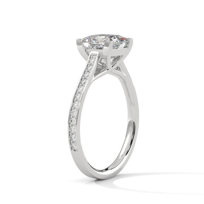 Princess Cut Lab-Grown Diamond Engagement Ring Modern Solitaire