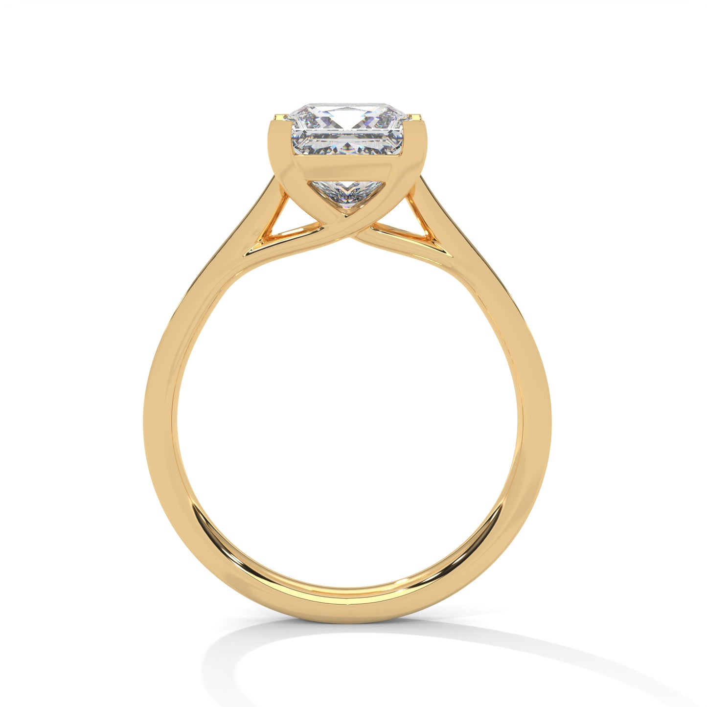 Princess Cut Lab-Grown Diamond Engagement Ring Modern Solitaire