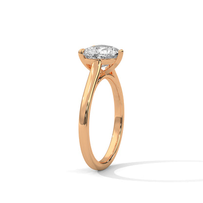 Heart Shape Moissanite Solitaire Engagement Ring