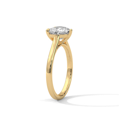 Heart Shape Moissanite Solitaire Engagement Ring