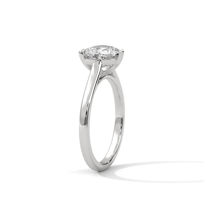 Heart Shape Moissanite Solitaire Engagement Ring