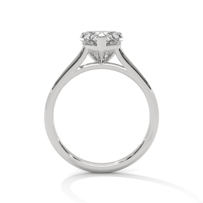 Heart Shape Moissanite Solitaire Engagement Ring