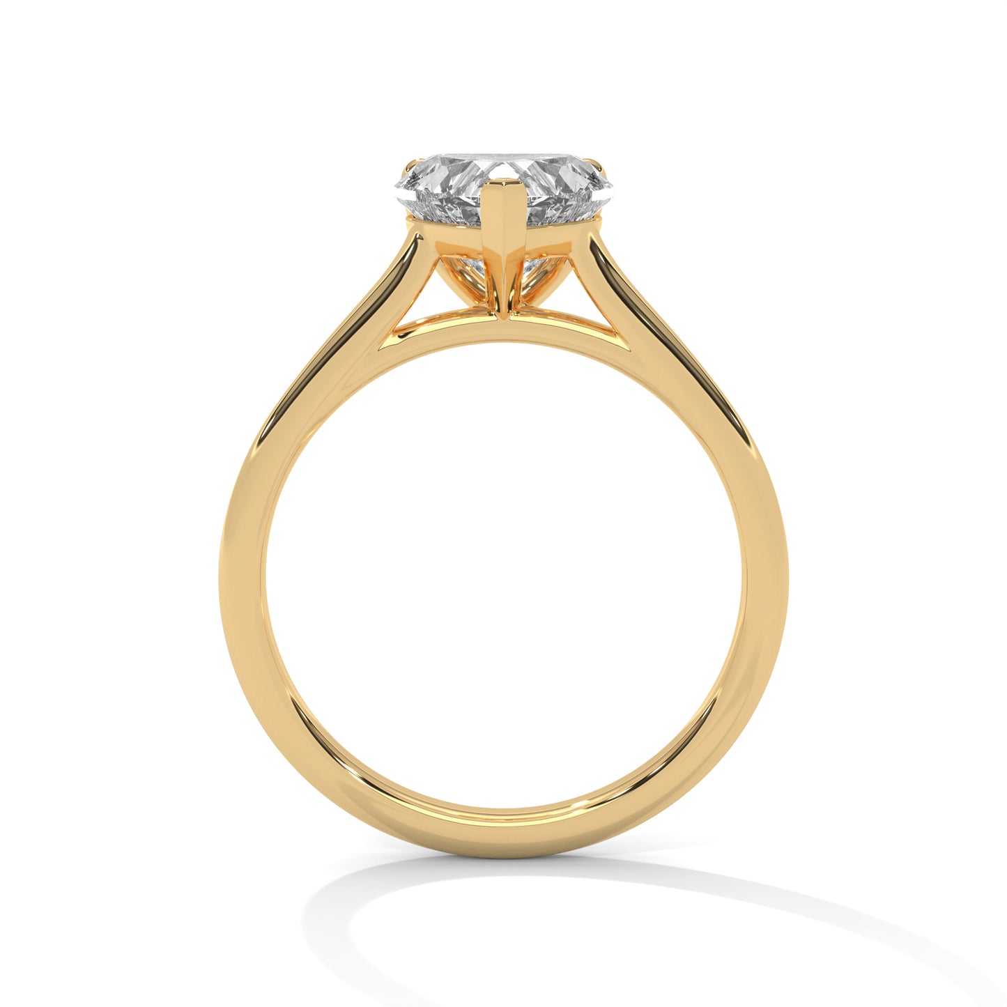 Heart Shape Moissanite Solitaire Engagement Ring