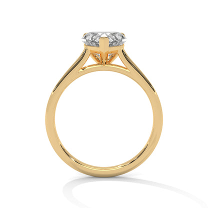 Heart Shape Moissanite Solitaire Engagement Ring