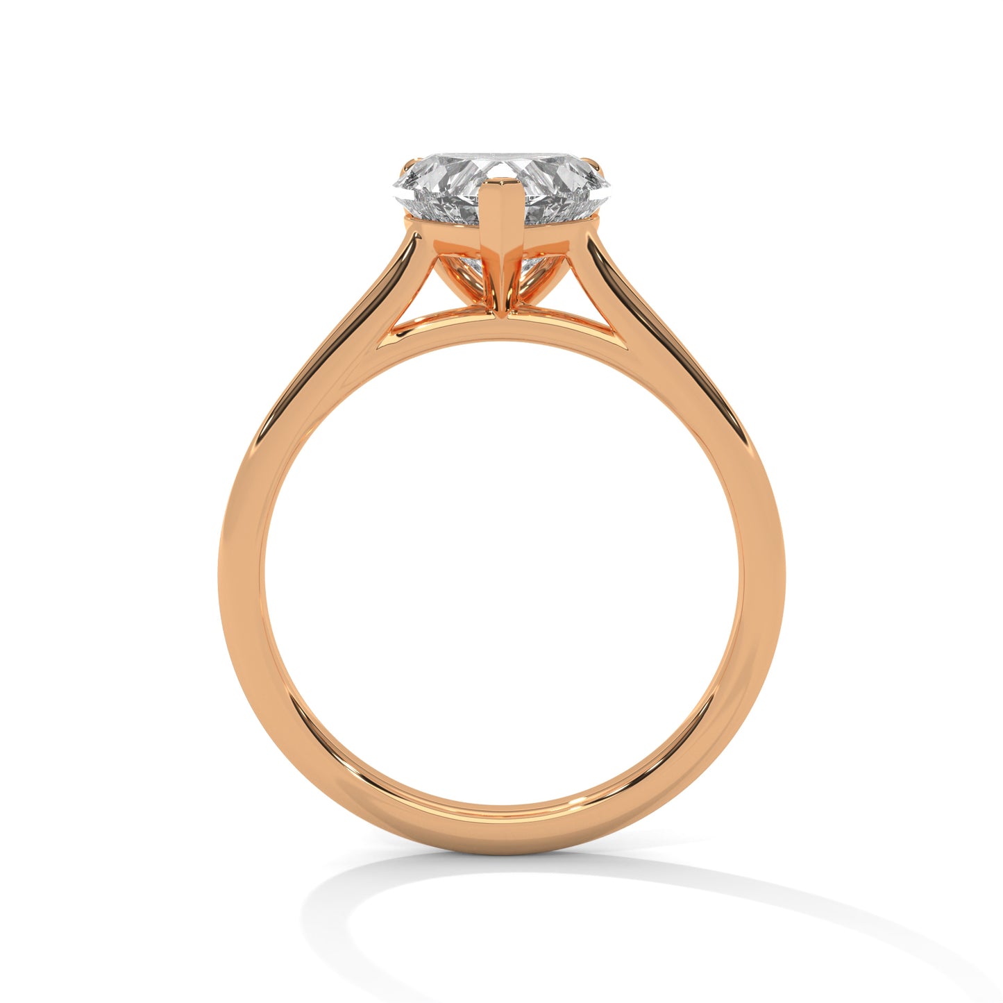 Heart Shape Moissanite Solitaire Engagement Ring