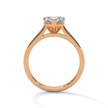 Heart Shape Moissanite Solitaire Engagement Ring