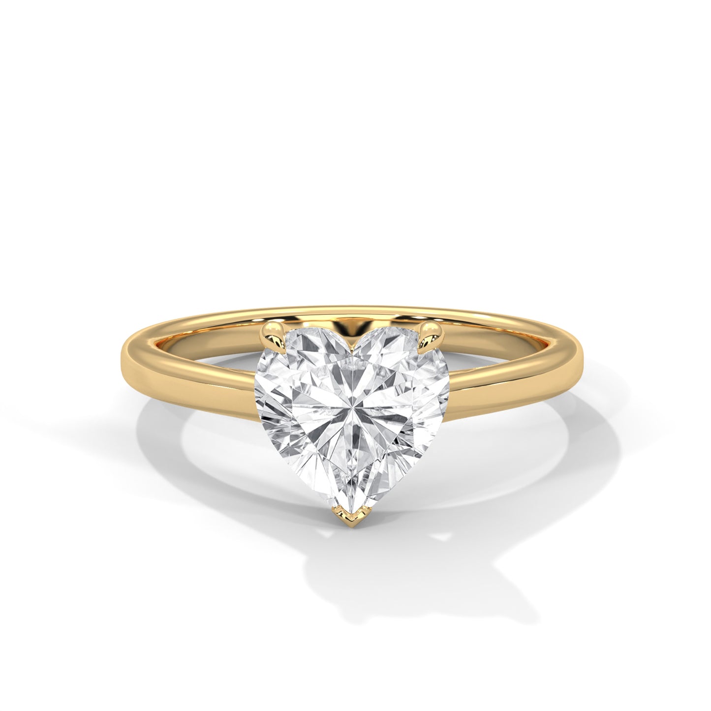 Heart Shape Moissanite Solitaire Engagement Ring
