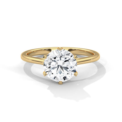Viora Cushion Lab-Grown Diamond Solitaire Engagement Ring