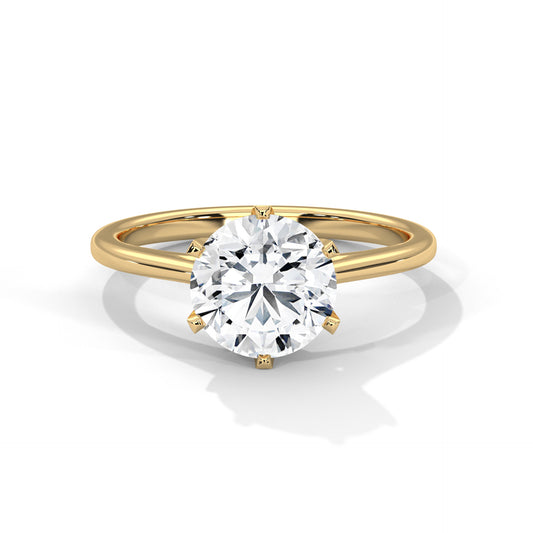 Viora Cushion Lab-Grown Diamond Solitaire Engagement Ring
