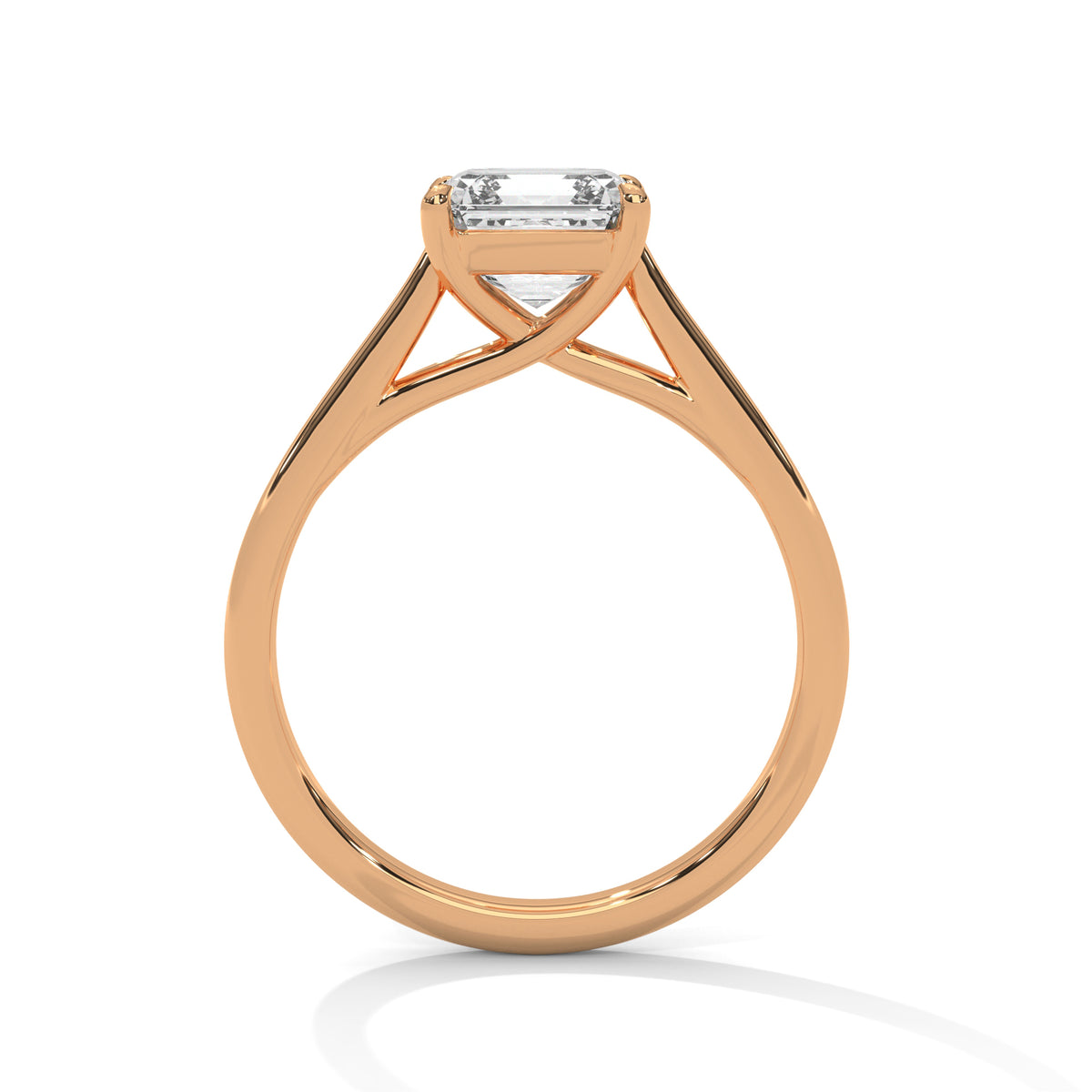 0.90 Carat Cushion Lab-Grown Diamond Solitaire Engagement Ring