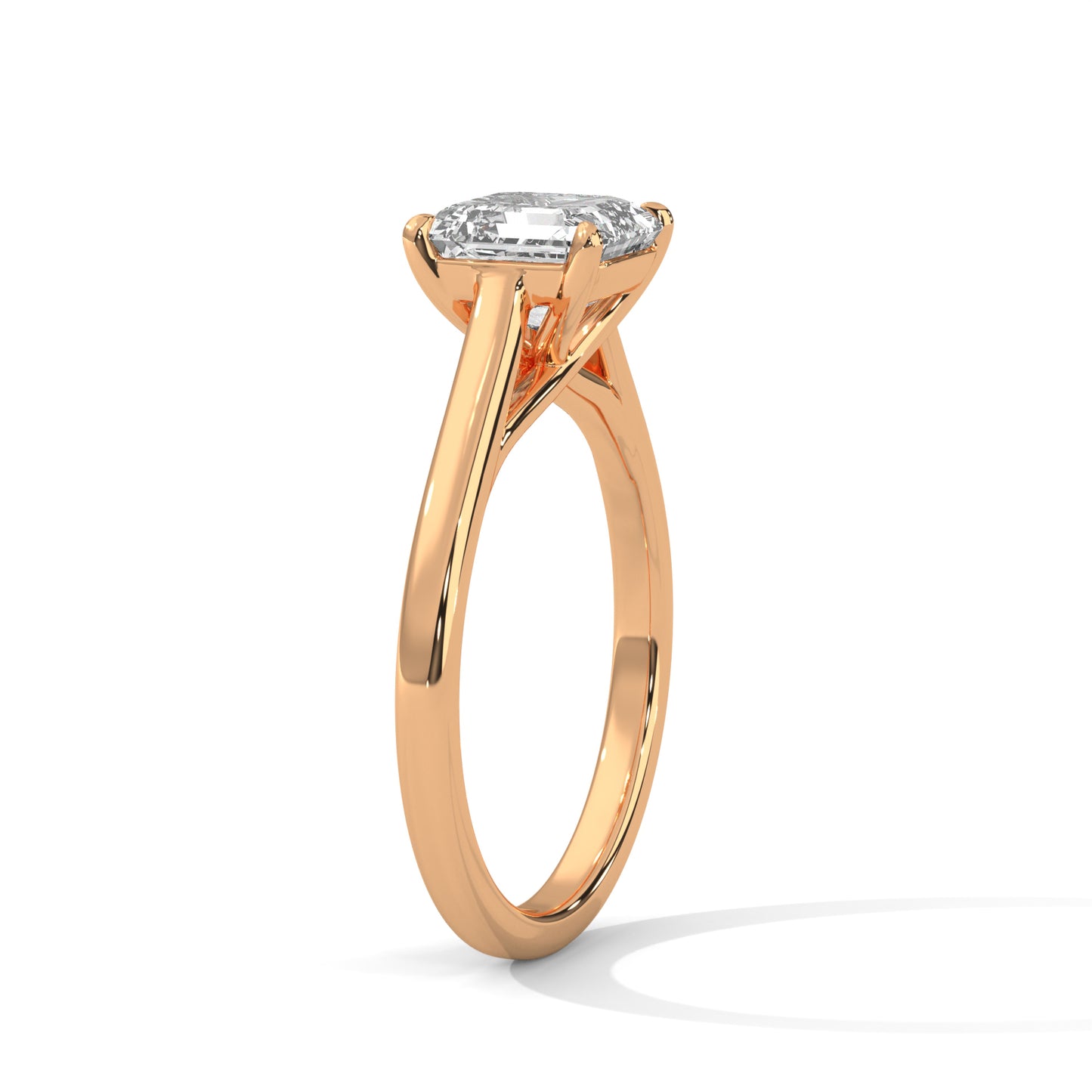 0.90 Carat Cushion Lab-Grown Diamond Solitaire Engagement Ring