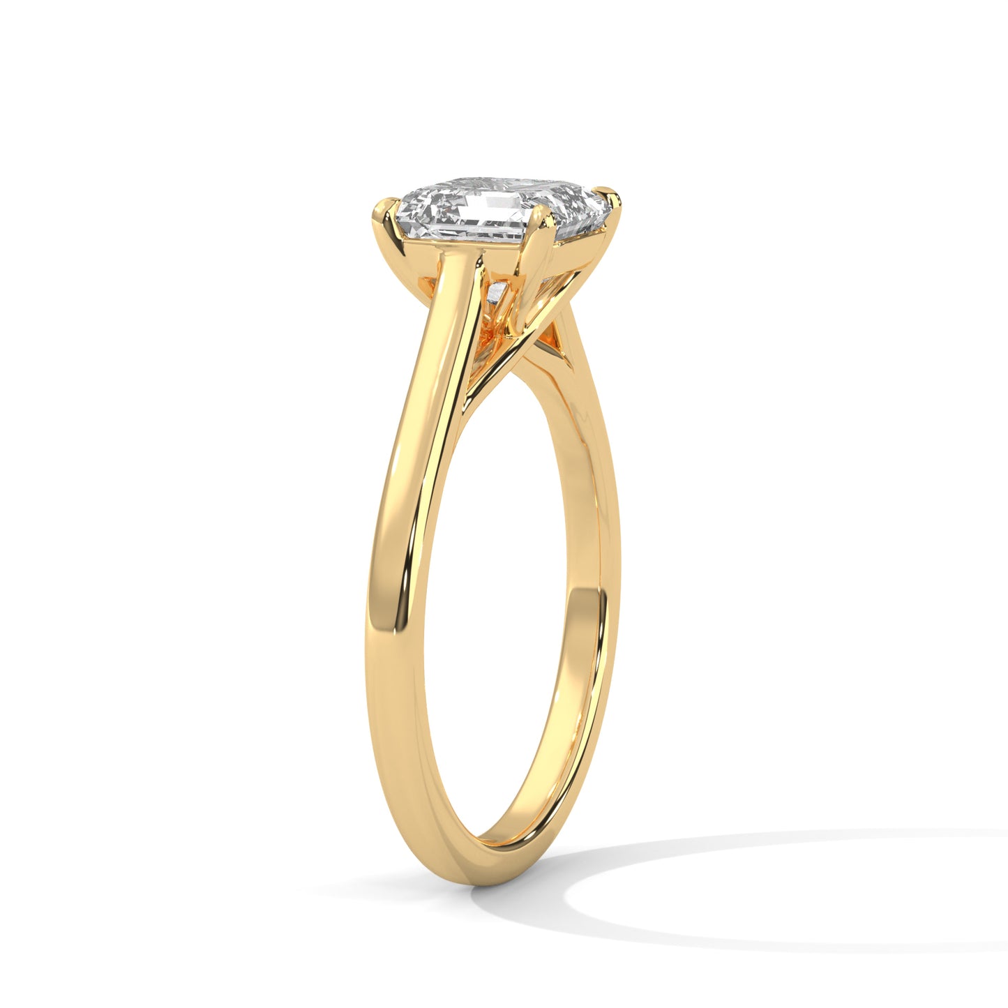 0.90 Carat Cushion Lab-Grown Diamond Solitaire Engagement Ring