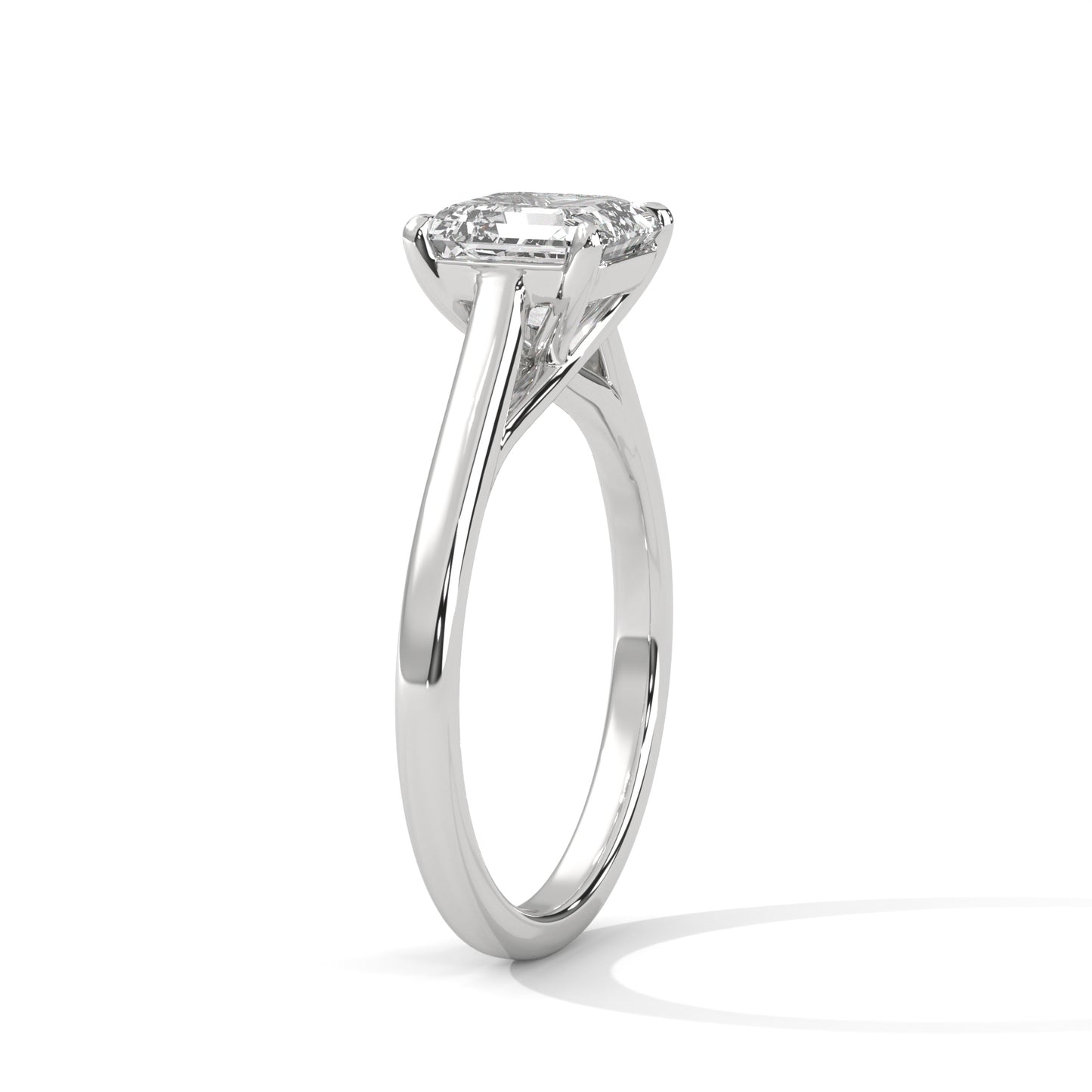 0.90 Carat Cushion Lab-Grown Diamond Solitaire Engagement Ring