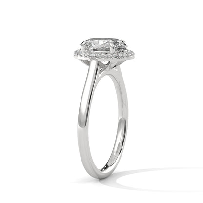 2.21ct Oval Lab Grown Diamond Halo Engagement Ring