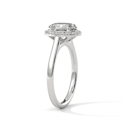 2.21ct Oval Lab Grown Diamond Halo Engagement Ring