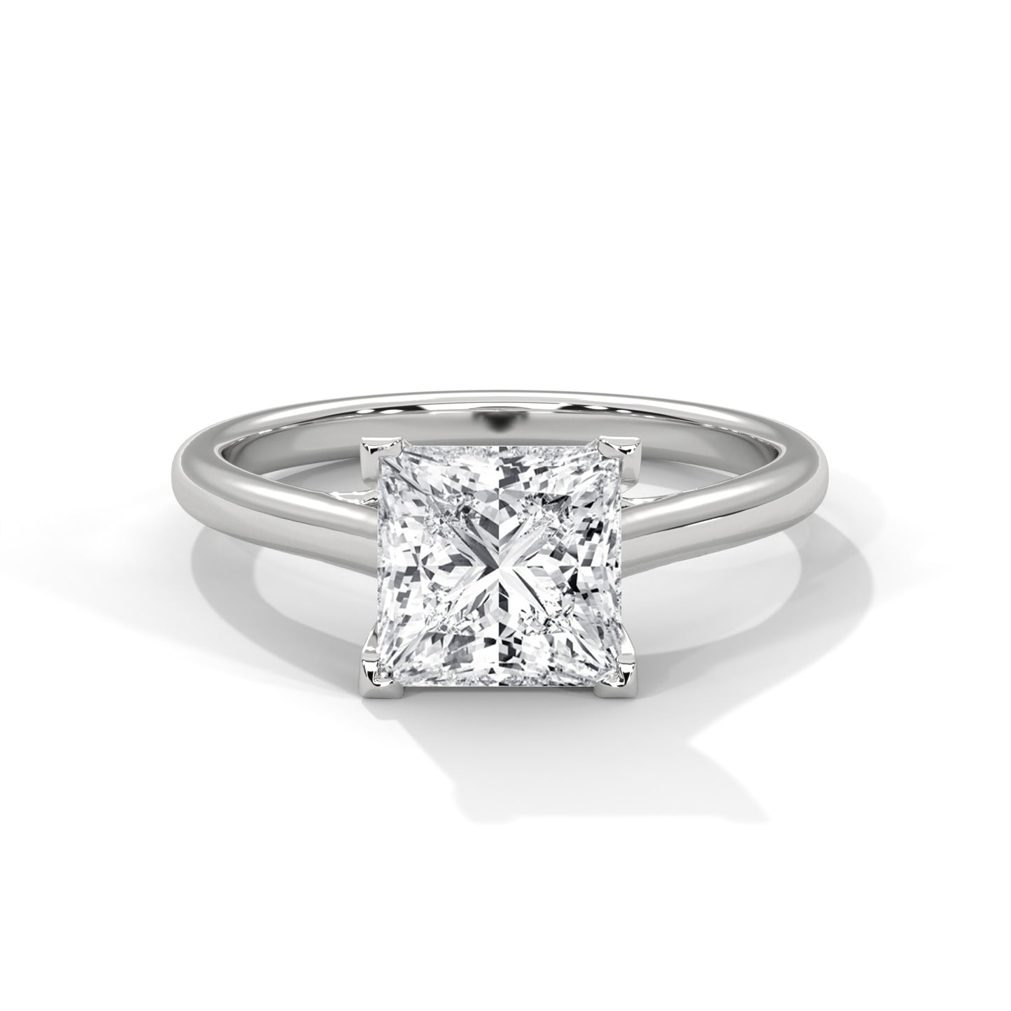Princess Cut Lab-Grown Diamond Engagement Ring 14K Gold Solitaire