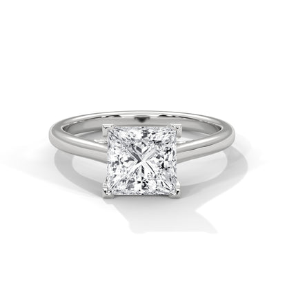 Princess Cut Lab-Grown Diamond Engagement Ring 14K Gold Solitaire