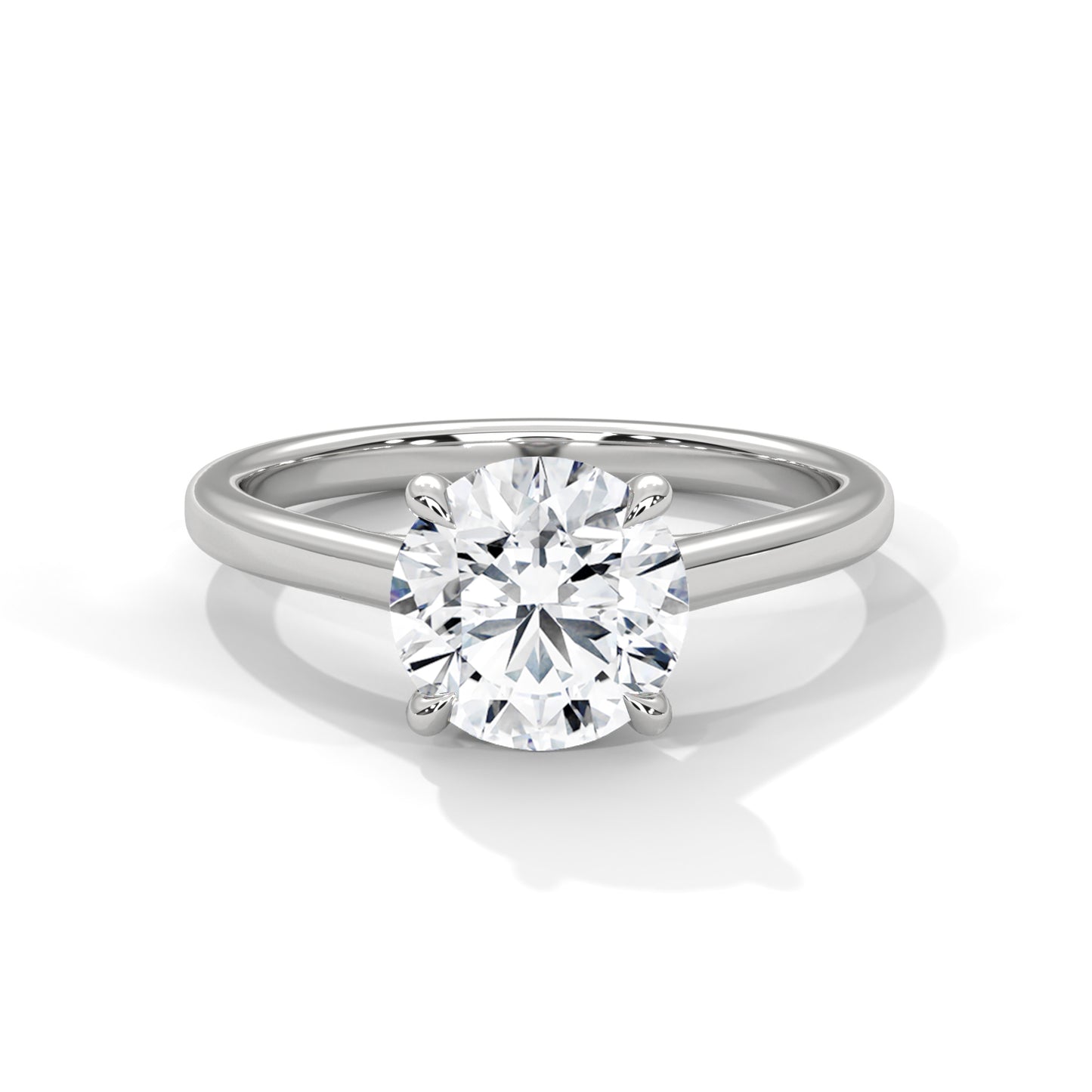 2 Carat Round Lab-Grown Diamond Solitaire Ring
