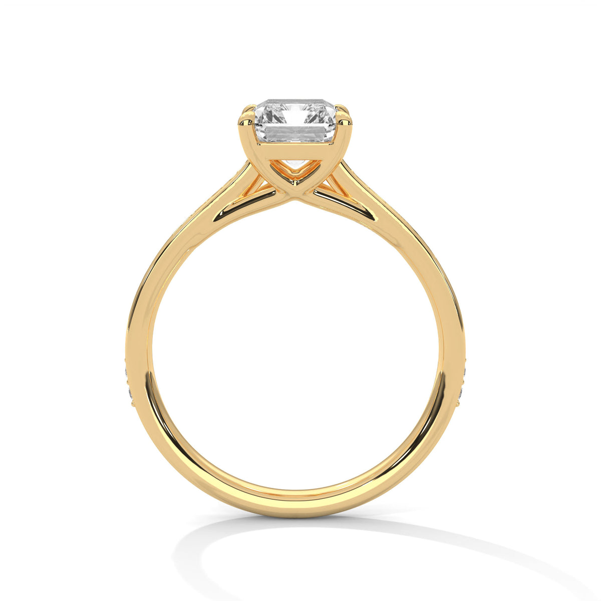 Emerald Cut Lab Grown Diamond Engagement Ring
