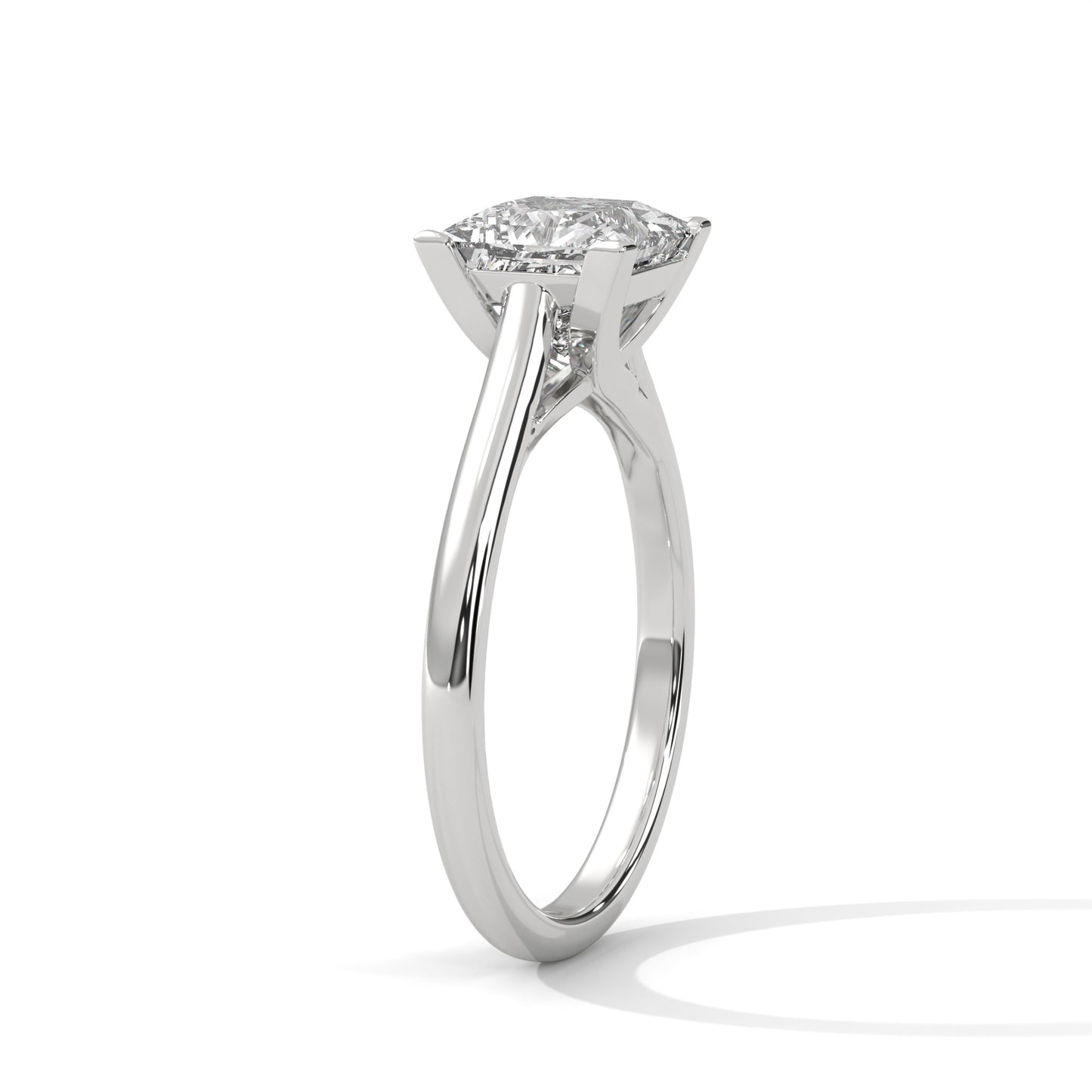 Princess Cut Lab-Grown Diamond Engagement Ring 14K Gold Solitaire