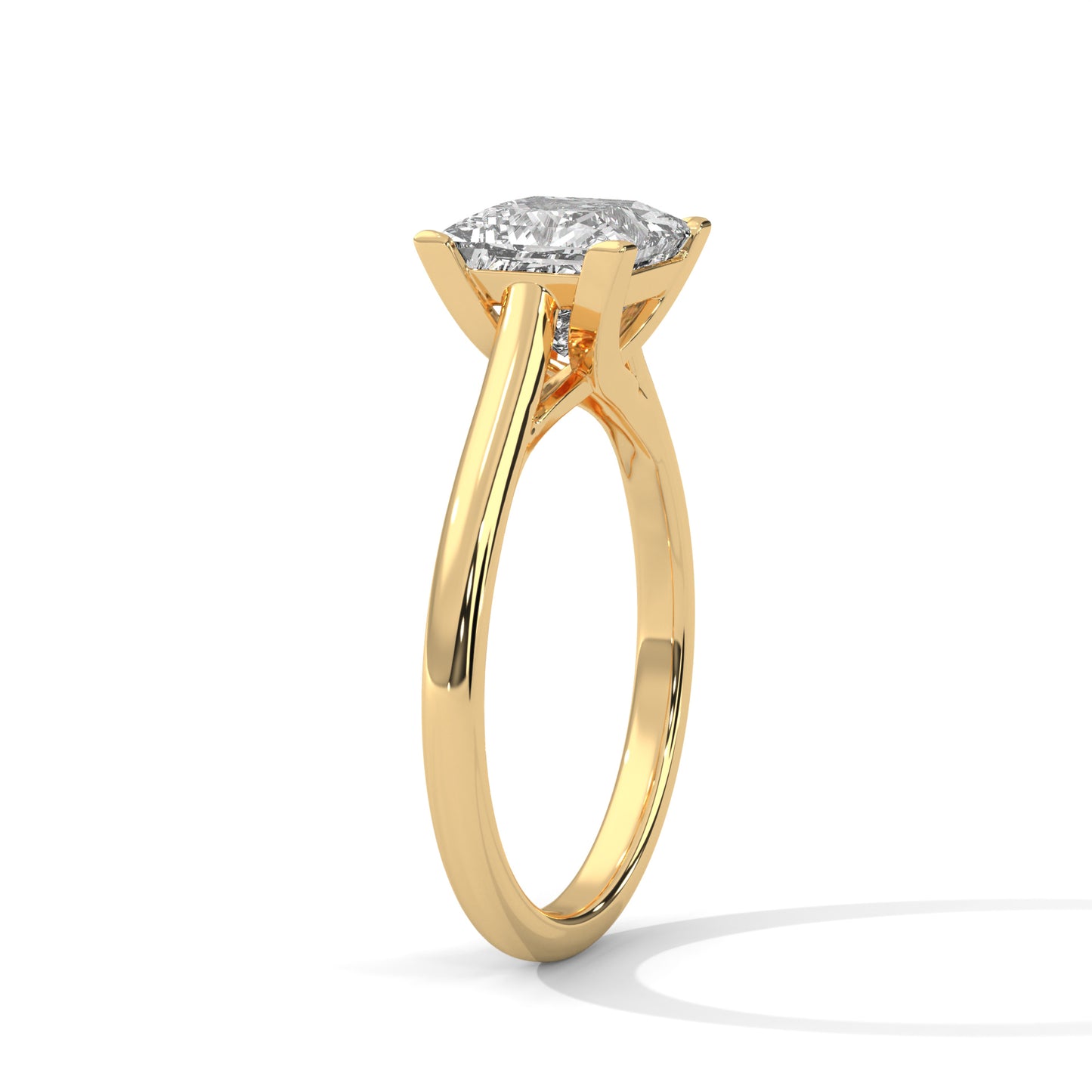 Princess Cut Lab-Grown Diamond Engagement Ring 14K Gold Solitaire