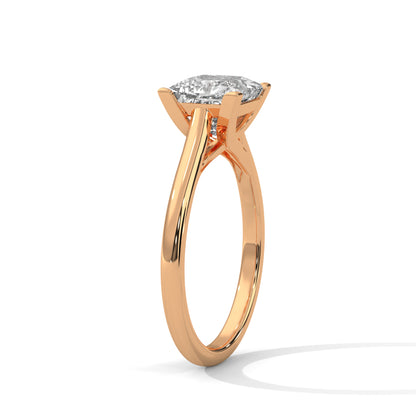 Princess Cut Lab-Grown Diamond Engagement Ring 14K Gold Solitaire