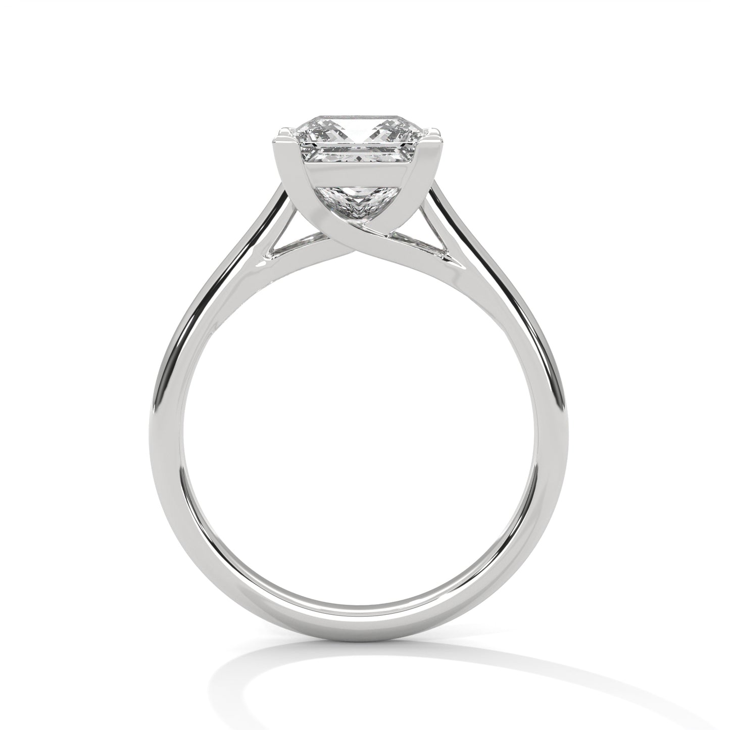 Princess Cut Lab-Grown Diamond Engagement Ring 14K Gold Solitaire