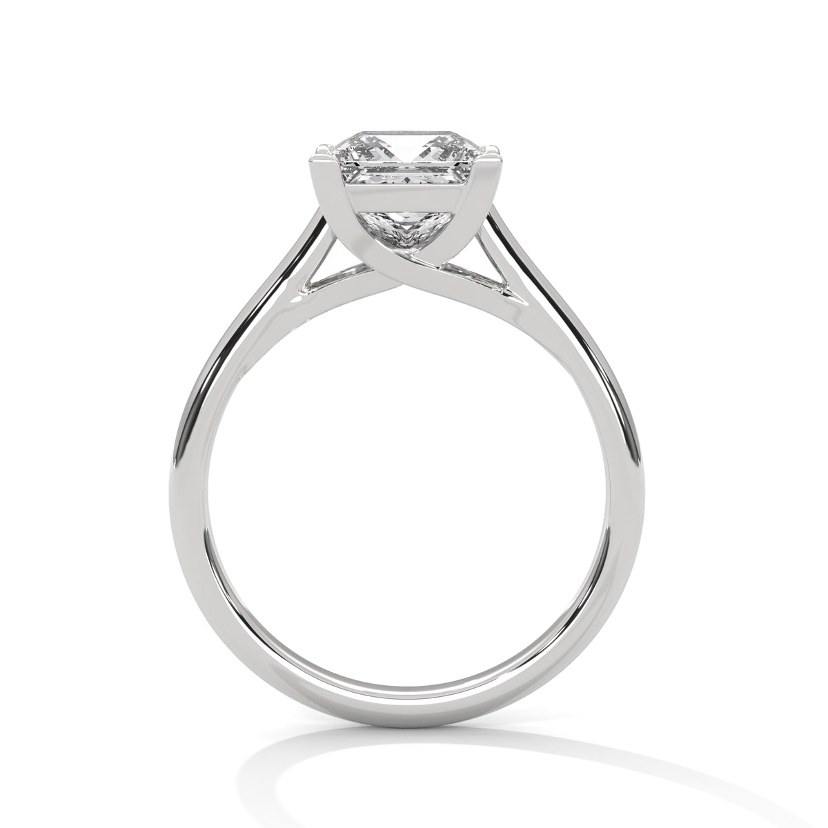 Princess Cut Lab-Grown Diamond Engagement Ring 14K Gold Solitaire