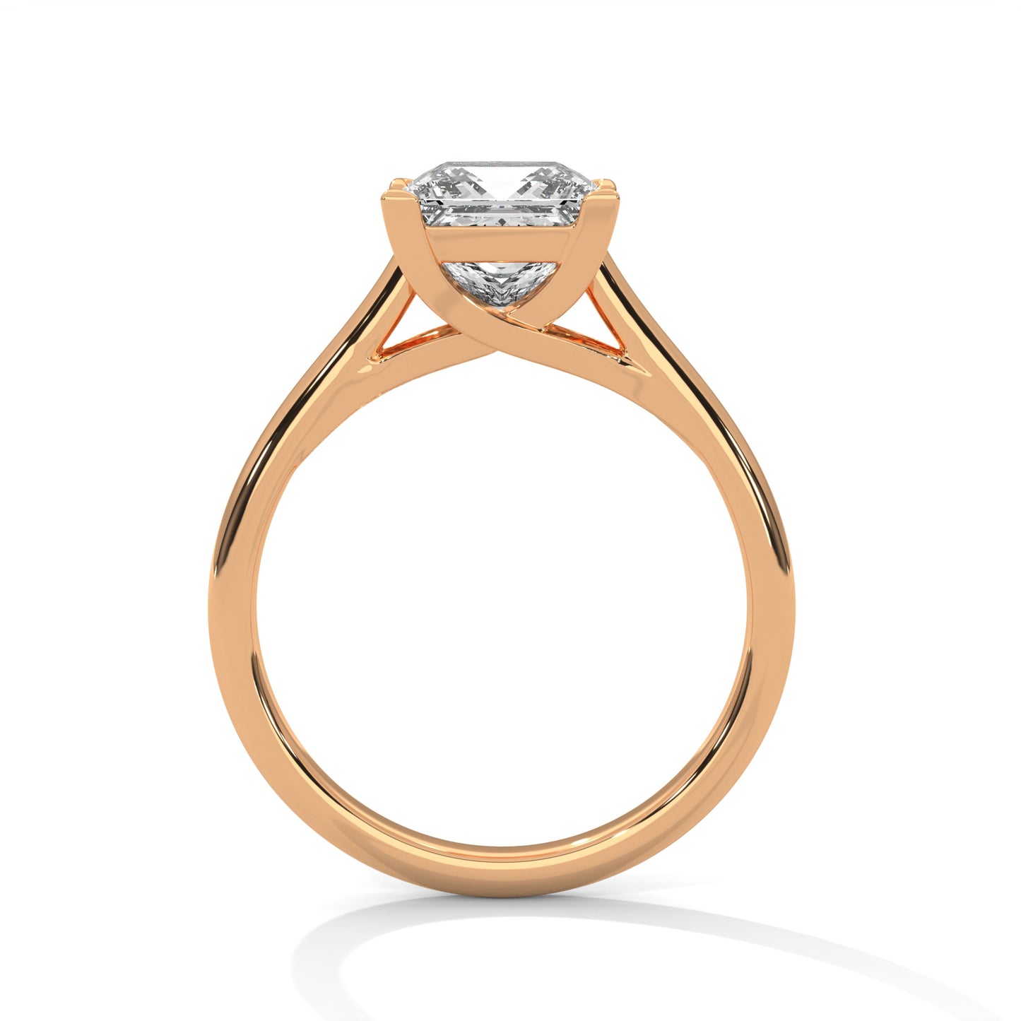 Princess Cut Lab-Grown Diamond Engagement Ring 14K Gold Solitaire