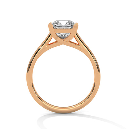 Princess Cut Lab-Grown Diamond Engagement Ring 14K Gold Solitaire